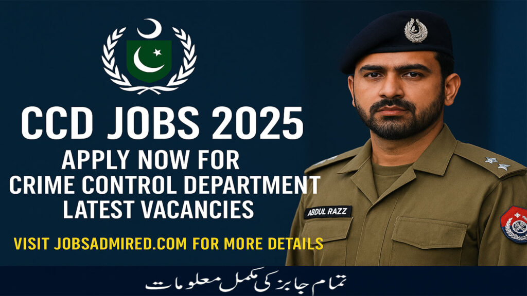CCD Jobs 2025 | Apply Online for Crime Control Department Latest Vacancies